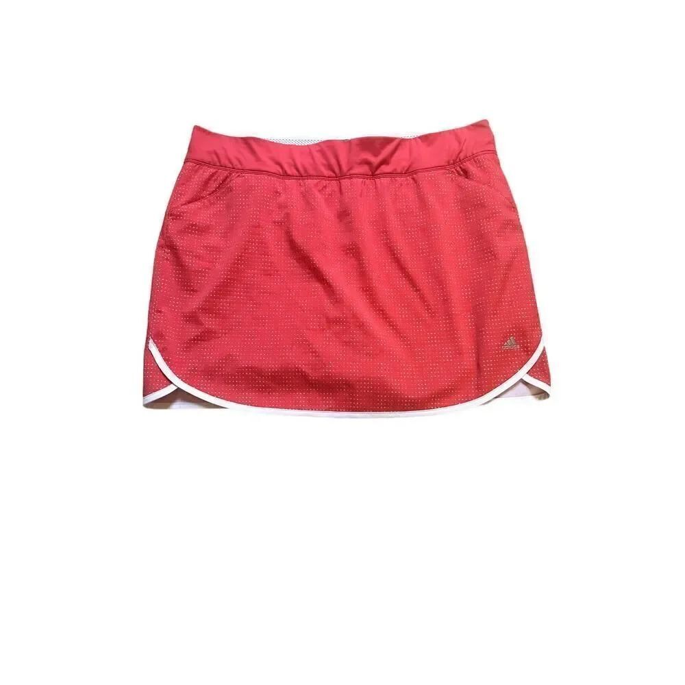 ADIDAS Women's Pull On Adjustable Waist Golf/Athletic Skort/Skirt Orange Size XL